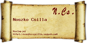 Noszko Csilla névjegykártya